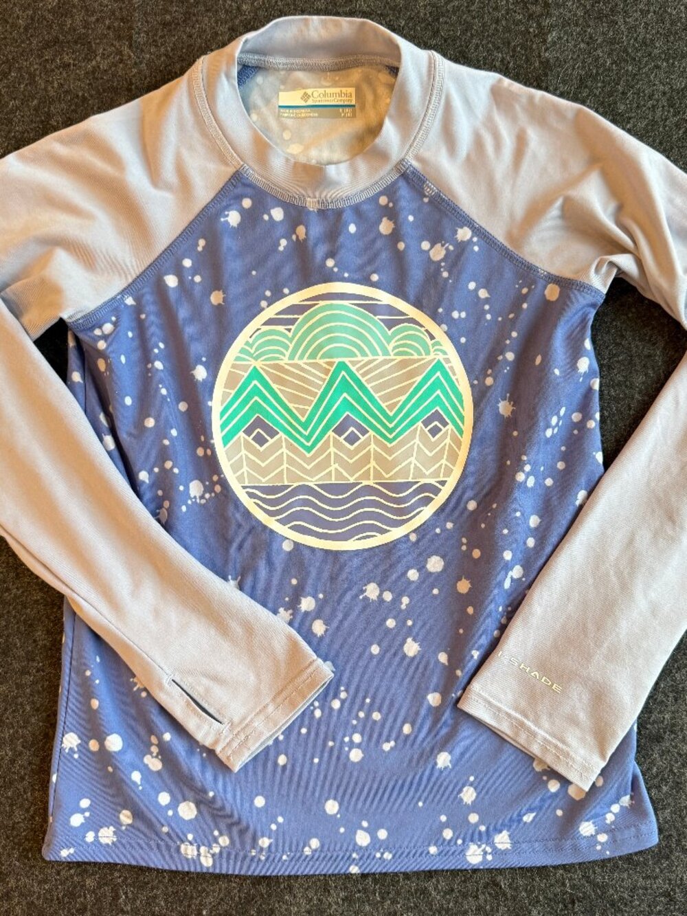 Columbia Kids Sandy Shores Sunguard Size 8 Purple Omni-Shade